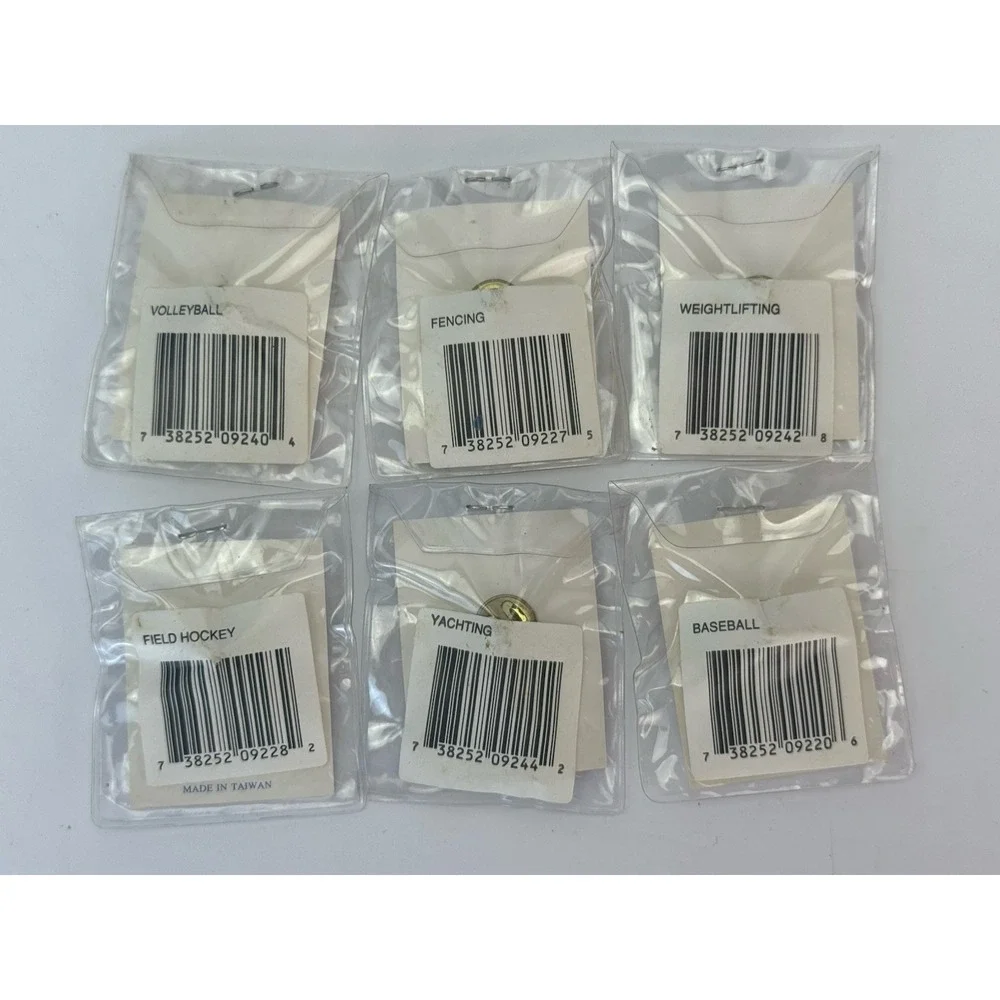 Vintage‎ 1992 USA Olympic Barcelona Sports Pin Lot of 6 NOS Sealed Team USA